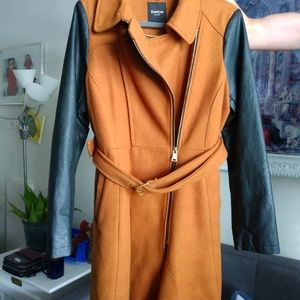 Large brown black Bebe coat